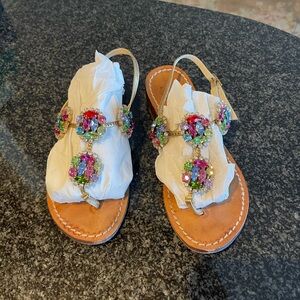 Jewel embellished sandals by Emanuela Caruso